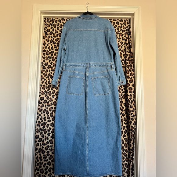 Universa Thread Denim Maxi Shirtdress SZ 16 - Picture 3 of 3